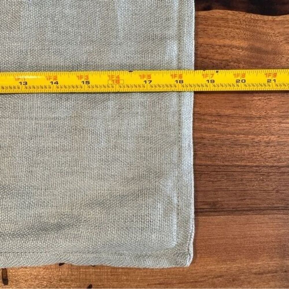 Pottery Barn 100% Linen Square Back Zip Closure 18" Pillow Cover Seafoam - Picture 8 of 8